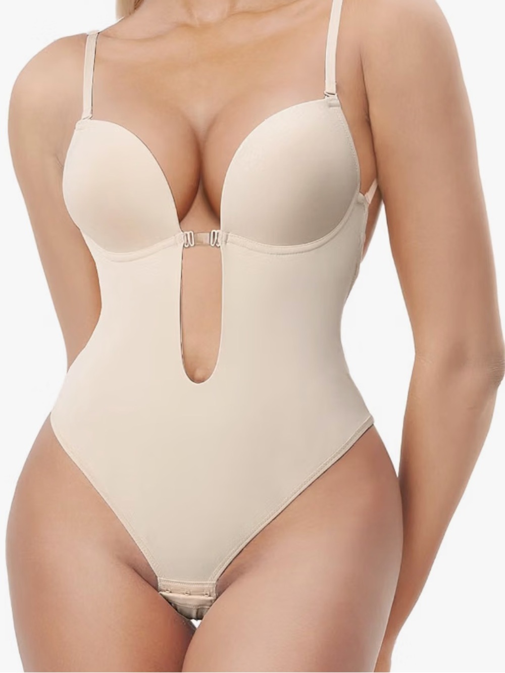 Decorus Shapewear Backless Bodysuit Plunge: Low back Shaper - Picture 1 of 12